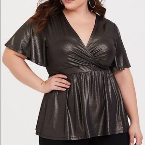 Torrid plus size metallic blouse